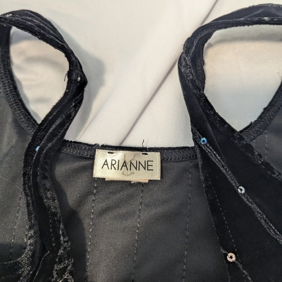 Vintage Fairy Goth Suede Sequin Top - Picture 3 of 3